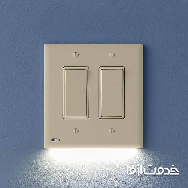 کلید دو پل چراغ دار 