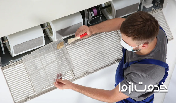 شستن فیلتر کولر گازی