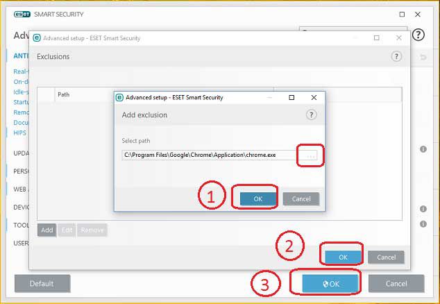اعتماد سازی پوشه به آنتی ویروس