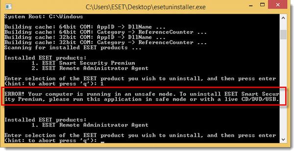 حذف انتی ویروس نود 32