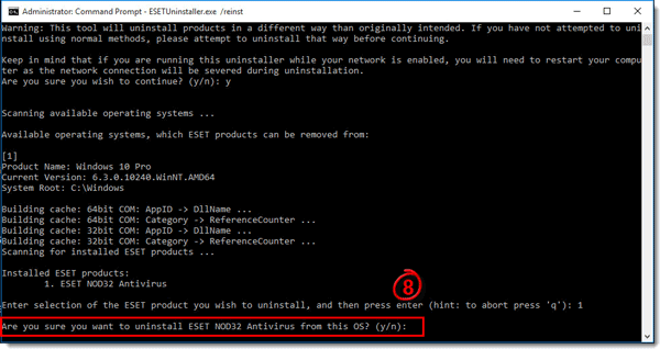 حذف انتی ویروس نود 32