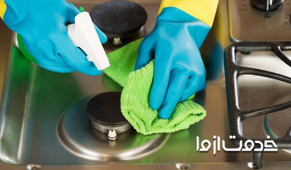 تمیز کردن اجاق گاز