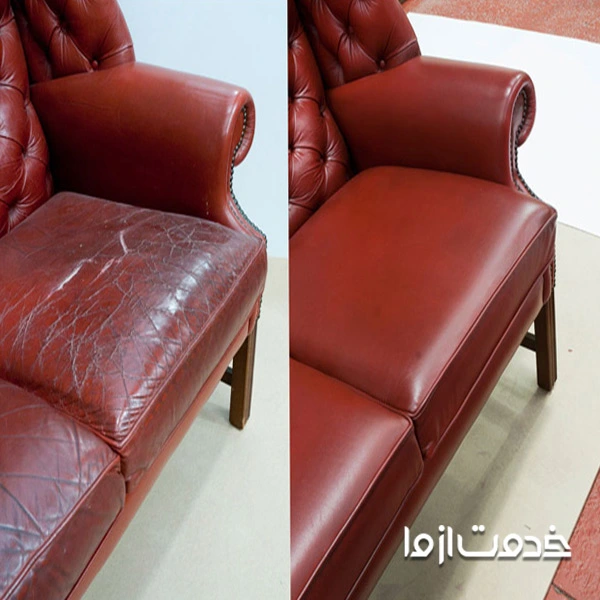 براق کردن مبل چرم