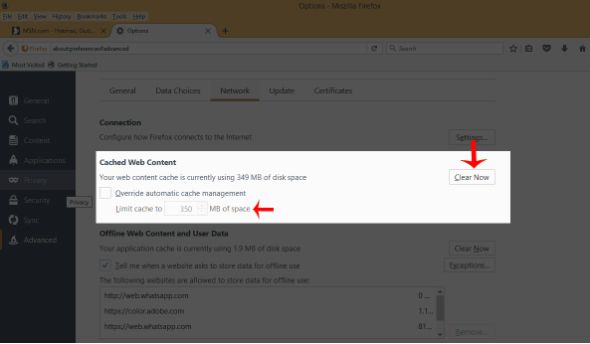 آموزش نحوه حذف کش مرورگر فایرفاکس پاک کردن کش مرورگر