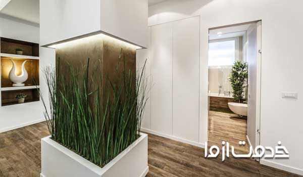 تزیین ستون داخل منزل و زیبایی تزیین ستون وسط خانه مدل ستون وسط پذیرایی تزیین ستون با سنگ انتیک