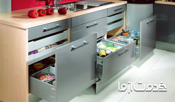 کابینت سوپری کنار یخچال