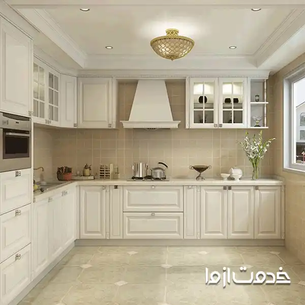 کابینت ممبران رنگ کرم صدفی