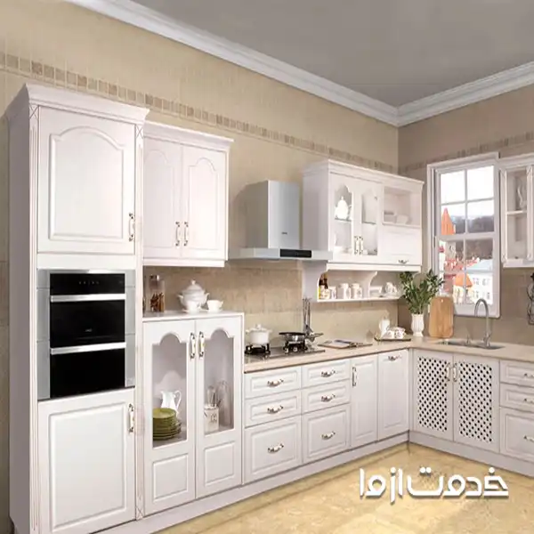 رنگ سفید ساده کابینت ممبران 