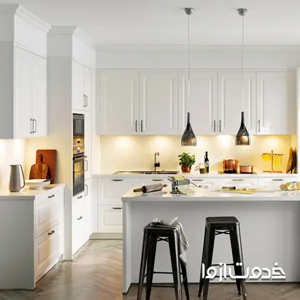 طراحی کابینت های ممبران به رنگ سفید