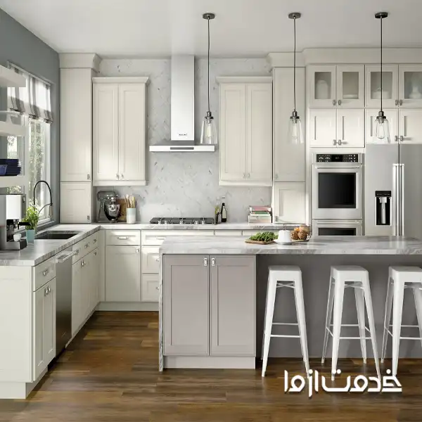 کابینت ممبران رنگ طوسی روشن