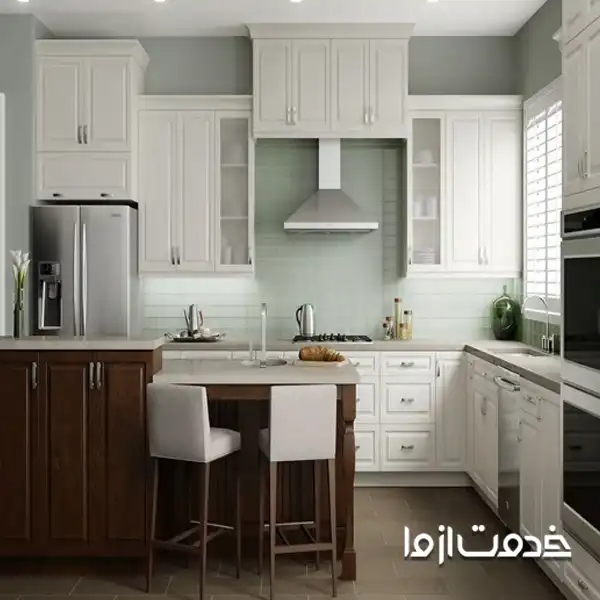 رنگ بندی کابینت ممبران سفید طوسی