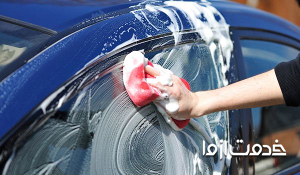 پاك كردن گرد رنگ از روي شیشه ماشين	