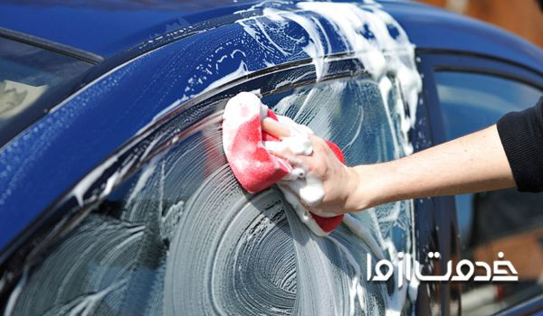 پاك كردن گرد رنگ از روي شیشه ماشين	