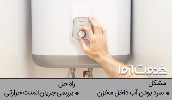 علت گرم نشدن آب آبگرمکن برقی
