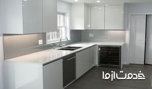 طریقه نصب شیشه بین کابینتی