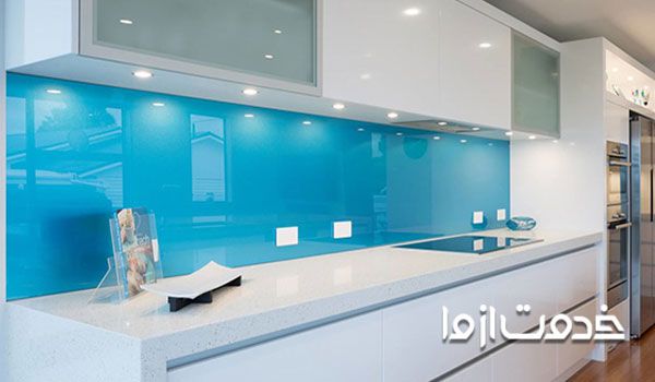 بین کابینتی شیشه ای رنگی