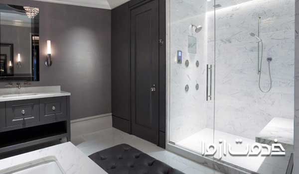 قيمت كابين دوش شيشه اي  قیمت درب شیشه ای سرویس بهداشتی