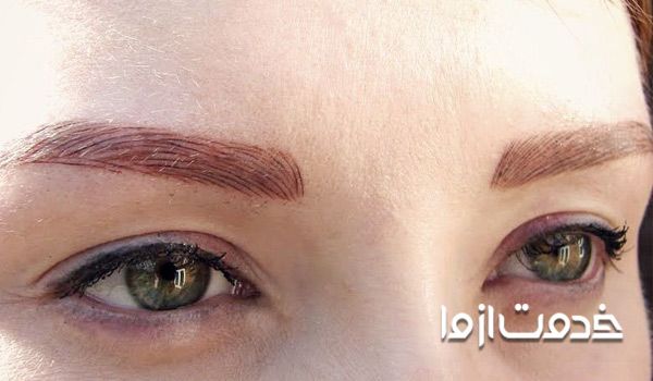 مدل هاشور ابرو برای صورت گرد