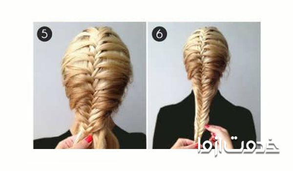 آموزش بافت تیغ ماهی جلوی مو