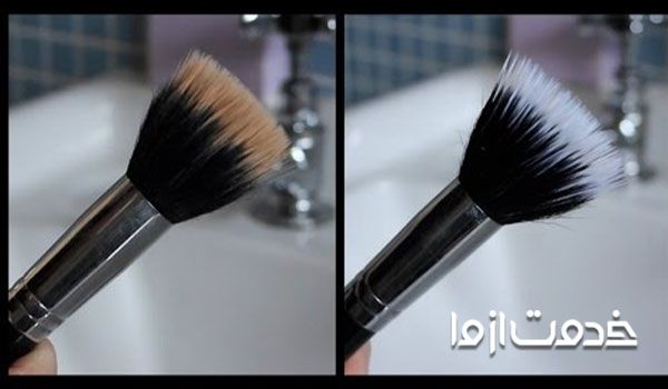 نحوه استفاده از پد آریشی و تمیز کردن قلم موهای آرایشی