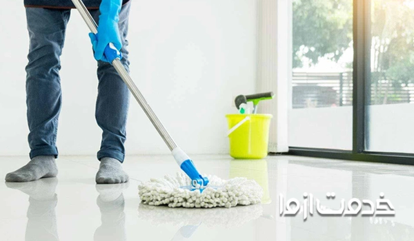 نظافت لابی ساختمان در شرق تهران