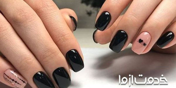  لاک دو رنگ برای طراحی ناخن 
