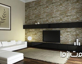 انواع سنگ آنتیک برای پشت تلویزیون