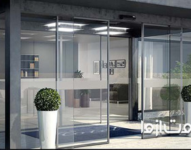 نصب در شیشه ای برای ورودی