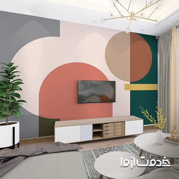 نقاشی ساختمان مدرن برای تی وی وال