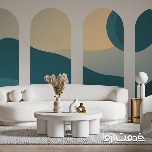 نقاشی ساختمان مدرن و مینیمال