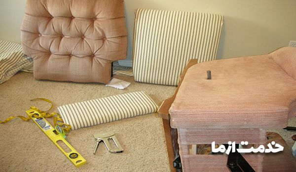 رویه کوبی مبل راحتی قیمت تعویض روکش مبل