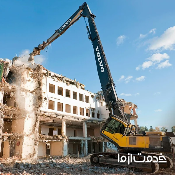 تخریب ساختمان بتنی