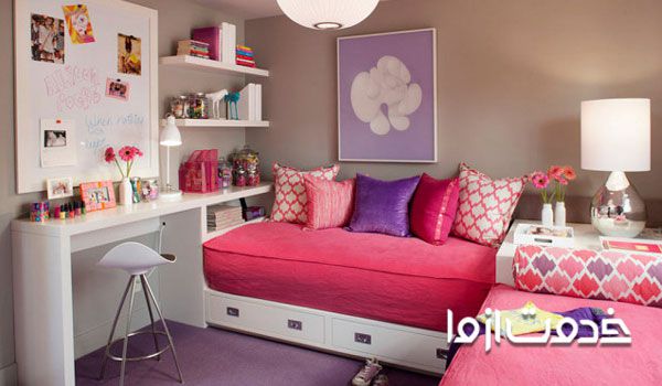 دکوراسیون اتاق خواب دخترانه نوجوان