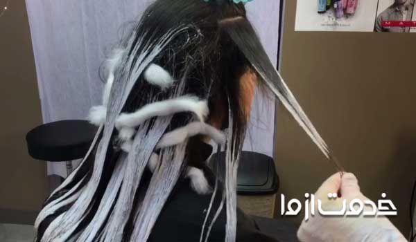 قیمت بالیاژ موی بلند  بالیاژ موی مشکی کوتاه  بالیاژ موی خیلی کوتاه