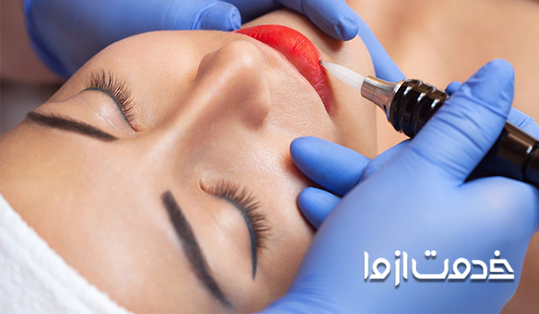 آموزش تصویری تاتو خط لب