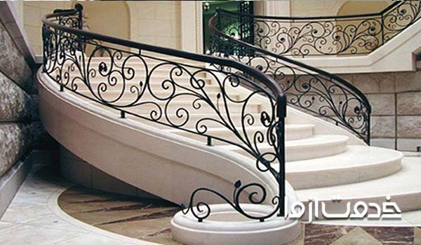 ساخت و نصب حفاظ فرفورژه راه پله