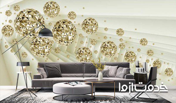 نصب کاغذ دیواری سه بعدی