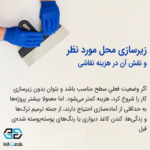زیرسازی و تاثیر آن بر قیمت نقاشی ساختمان