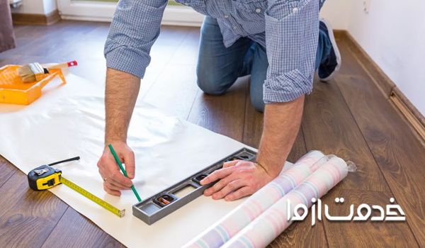 کاغذ دیواری با نصب