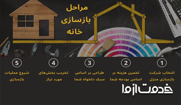 مراحل بازسازی منزل