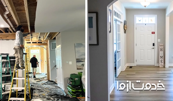 تعمیر تاسیسات در بازسازی ساختمان مسکونی
