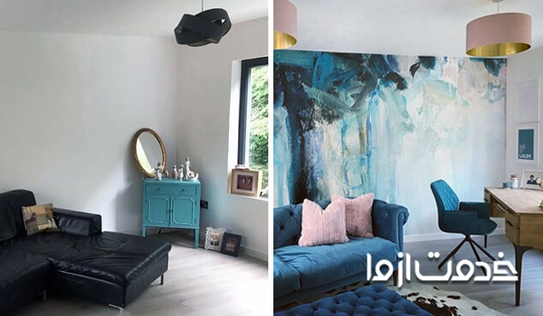 نصب کاغذ دیواری برای بازسازی خانه با هزینه کم