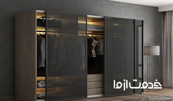 کمد دیواری لوکس شیشهای مات