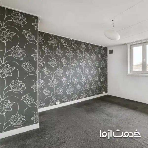 ترکیب کاغذ دیواری و رنگ روغن