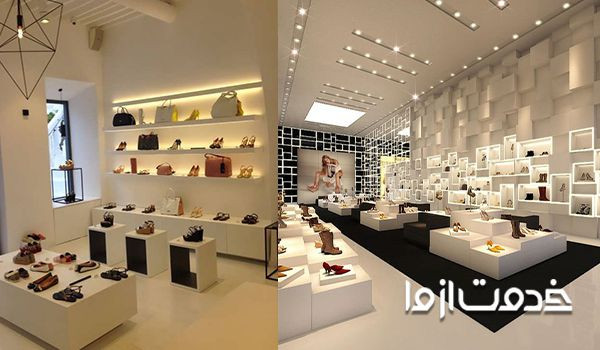 بهترین رنگ برای تزیین دکور مغازهی کیف و کفش