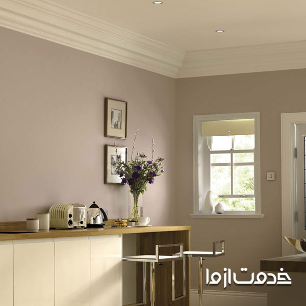 رنگ طوسی نقرهای دیوار