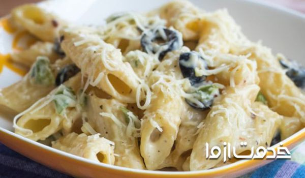 طرز تهیه پاستا پنه با سس آلفردو