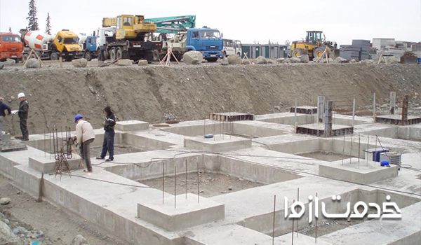 مراحل خاکبرداری ساختمان -بتن ریزی پس از خاکبرداری