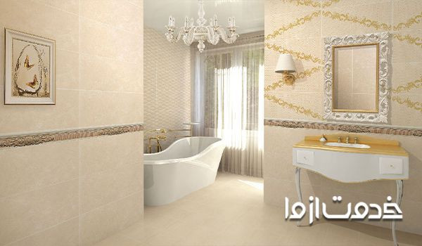 طرح کاشی کاری با روبانهای متالیک
