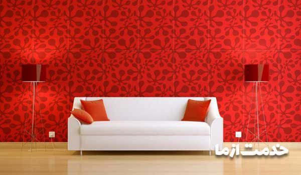 نصب حرفهای کاغذ دیواری